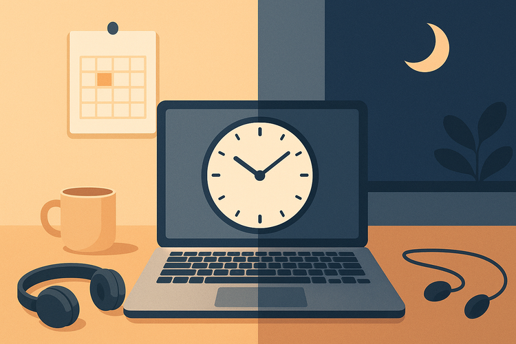 Tu laptop no es tu jefe: ponle horarios (incluso si trabajas en otro huso horario)
